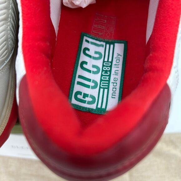 Men’s Gucci Mac 80 low top leather sneakers size 10 made in Italy - Picture 7 of 11